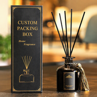 Diffuseur d'ambiance de luxe 50 ml – Parfum d'intérieur en bouteille de verre avec bâtonnets – Huiles essentielles naturelles