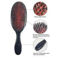 Brosse personnalisée en poils de sanglier pour démêler les cheveux bouclés, brosse à air pour coiffeur en promotion, brosse lissante unie personnalisée pour filles