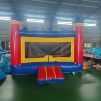 Château gonflable commercial de maison de rebond gonflable avec la glissière et le château sautant extérieur de ventilateur pour le terrain de jeu de partie d'enfants