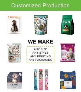 Material de embalaje de alimentos para mascotas personalizado, bolsa inferior plana de embalaje de alimentos secos con cremallera - Product Image 5