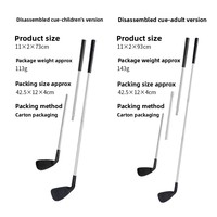 Ensemble de jouets de golf portables pour enfants droitiers, comprenant un wedge en métal et un mallet en acier allié, pour les sports de plein air et les jeux parent-enfant