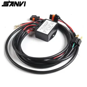 SANV 12V H1 H4 H7 9005 9006 Relay Wire Harness for BI Xenon&LED Projector Lens laser headlight