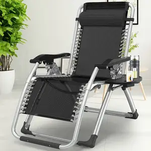Outdoor Chaise Longue Beach Deck Chairs Folding 0 Gravity Single Sleeping Chair Sun Loungers