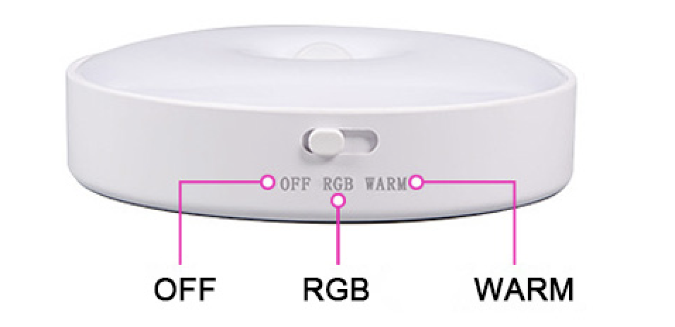 สีขาว RGB + วอร์ม ขนาด: 8.3*8.3*2.3 ซม.