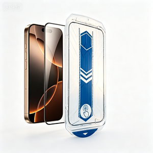 Accessoires pour téléphones mobiles : Protection d'écran en verre trempé HD transparent de 0,33 mm avec colle intégrale pour <span class=keywords><strong>iPhone</strong></span> 16 17 Pro Max, application facile - Product Image 2