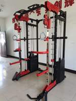 TOPTONS Banc de presse multifonctionnel Smith Machine Entraînement complet Puissance Squat Poids Racks
