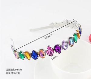Diademas de Cristal de Lujo Coloridas, Accesorios para el Cabello para Mujeres y Niñas, Diademas Brillantes con Perlas Simuladas Estilo Coreano, Venta al por Mayor de Accesorios para el Cabello, Regalos - Product Image 6