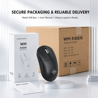Mouse Optik Nirkabel Wooking WM 5.0 2.4G Dual Mode Ringan DPI Dapat Disesuaikan Klik Senyap RGB Backlit Stok Tersedia untuk Kantor dan Gaming
