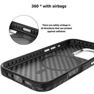 Custodia di Lusso per Cellulare Nera <span class=keywords><strong>e</strong></span> <span class=keywords><strong>Oro</strong></span> in Twill con Adsorbimento Magnetico <span class=keywords><strong>e</strong></span> Funzionalità Antiurto, Cover in TPU per <span class=keywords><strong>iPhone</strong></span> 17 Pro/Pro Max - Product Image 3