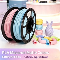 Filament PLA 3D Zorvant Macaron multicolore en gros, modèle PLA-MMU01-015, 1,75 mm, compatible avec la plupart des imprimantes FDM, en stock