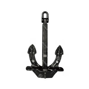 Ancre de stock de type ancre d'amirauté en acier de haute qualité, peinte en noir, pour navires marchands et embarcations - Product Image 1
