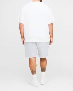 Camiseta Blanca Plus Man Star con Estampado Puff, Transpirable, Casual de Verano, Oversize, Relajada, Mezcla de Poliéster/Algodón, Personalizable - Product Image 2