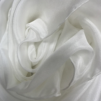 Écharpes en soie Habotai vierges de 6 mm, blanches, en tissu 100 % soie de mûrier, doublure imprimée numériquement, tissu en soie Charmeuse Habotai