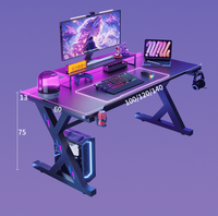 Escritorio Moderno de Fibra de Carbono para E-Sports, Muebles Comerciales para Oficina en Casa, Mesa de Computadora Robótica para Juegos, Estudio y Escritura, Ensamblaje DIY