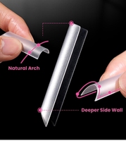 MyBeautyNails Private Label Nail Tips XXL American Nail Capsule Half Cover French Soft Gel X Tips Natural Faux Matte Nails