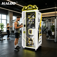 Fabricant de distributeurs automatiques Haloo, distributeur automatique de boissons protéinées à écran tactile OEM, distributeur automatique de boissons protéinées pour salle de sport