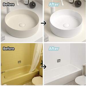 Kit <span class=keywords><strong>de</strong></span> peinture pour carreaux <span class=keywords><strong>de</strong></span> céramique blanc inodore réparation d'évier <span class=keywords><strong>de</strong></span> baignoire à haute brillance pour <span class=keywords><strong>salle</strong></span> <span class=keywords><strong>de</strong></span> <span class=keywords><strong>bain</strong></span> mur <span class=keywords><strong>douche</strong></span> <span class=keywords><strong>carrelage</strong></span> porcelaine baignoires revêtement peinture - Product Image 2