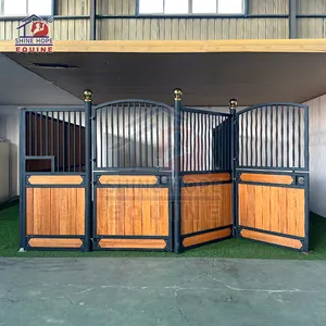 Luxury Permanent Metal Frame Bamboo Steel Frame Priefert Horse Stall Panels