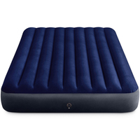 INTEX 64765 Dura-Beam Classic Downy Luftmatratze Queen für 2 Personen - Mit Handpumpe und 2 Gratis-Kissen - 152cmX203cmX25cm