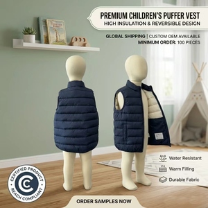 <span class=keywords><strong>Gilet</strong></span> d'hiver pour garçons, en duvet synthétique, chaud, sans manches, veste coupe-vent pour enfants - Product Image 4