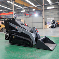 Mini-chargeuse sur chenilles Derette XC1100, moteur diesel Kubota 25 CV, chenilles en caoutchouc avec accessoires, usine chinoise