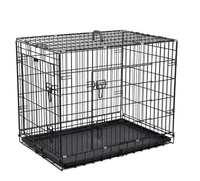 50 #   Cage pour chien en métal pliable, simple, solide, respirante, pour l'intérieur et la voiture, avec plateau de toilette, pour chiens de petite/moyenne taille