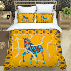 Tùy Chỉnh In 90gsm Bộ Đồ Giường Bộ Chăn Giường Bao Gồm Vỏ Gối Tấm Ga Giường 4-Mảnh Thiết Lập - Product Image 5