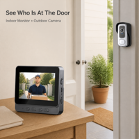 OEM Video Door Phone with 4.3" Monitor Two-Way Audio Motion Alert Battery Powered ABS Material Home Security