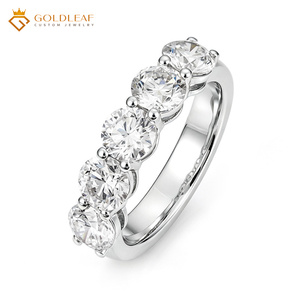 Anillo de Oro Blanco de 10-18K con Diamante Cultivado en Laboratorio VVS para Mujer, con Servicio de Grabado Láser Gratuito Disponible - Product Image 2