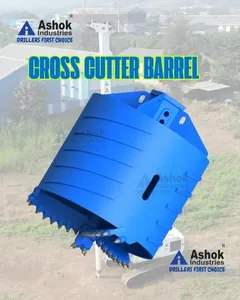 Ashok Industries Blue Heavy Duty Soil <b>Auger</b> Earth <b>Drilling</b> Attachment for 50 Ton Excavators-Construction & Farm Use - Product Image 6