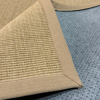 Tapis en sisal naturel tissé à la machine, à poils moyens, écologique, en rouleau, avec envers antidérapant pour salon et hôtel