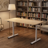 Bureau d'ordinateur ergonomique moderne en bois hautement réglable - Conception durable