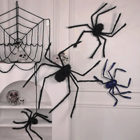 Décorations d'Halloween en toile d'araignée en plastique et peluche, séchage rapide, impression numérique, extra grande taille, pour salle d'évasion et aménagement de fête