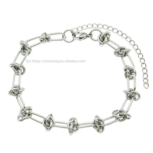 Hip-hop bracelet splicing <b>chain</b> necklace with collarbone <b>chain</b> neck <b>chain</b> <b>titanium</b> steel accessories - Product Image 5