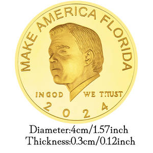 Moneta Commemorativa Placcata Oro degli Stati Uniti d'America, Ron DeSantis, Make America <span class=keywords><strong>Florida</strong></span> 2024 - Product Image 3