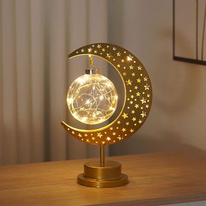 New EID Mubarak Ramadan Decor Islamic <b>LED</b> Moon <b>Star</b> Table Ramadan Lamp Moon <b>Star</b> Lights Table Desk Lamp Orb Lamp - Product Image 3