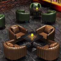 Fauteuil de salon moderne en cuir PU, fauteuil rembourré, mobilier commercial pour café, bar, club, restaurant