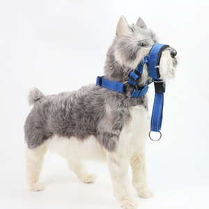 Dog Muzzle Adjustable Nylon Collar For Pet Training Prevent Accidental Ingestion Smlxl Blue - Product Image 3