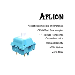 Top sell Aflion pc pom hosing long pole stem 60g botton out force with 3.5mm travel blue sky linear keyboard switch