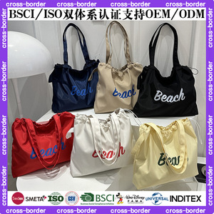 Bolso de lona Tusk, bolso de hombro de gran capacidad para mujer, para ir al trabajo, para usar en el aula, estilo japonés y coreano, logotipo personalizable - Product Image 5