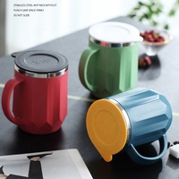 Mug à café isotherme en acier inoxydable avec couvercle et poignée, double paroi sous vide, couvercle hermétique, sans BPA, garde au chaud et au froid