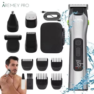 Kit de toilettage de haute qualité 5 en 1, tondeuse à barbe, nez et corps, rasoir étanche IPX6, 3 vitesses réglables, avec sac en EVA pour hommes - Product Image 2