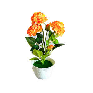 ต้นกุหลาบประดิษฐ์ในกระถาง ขนาด 34 ซม. ดอกไม้ผ้าไหม ของตกแต่งบ้าน - Product Image 3