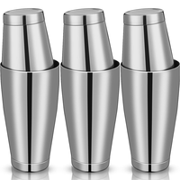 Ensemble de shaker à bar haut de gamme en acier inoxydable 304, accessoires pour le vin, kit de barman avec poids au fond, outils de bar personnalisés haut de gamme