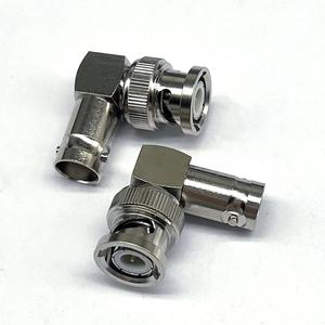 اتصال <span class=keywords><strong>BNC</strong></span> ذكر إلى أنثى 90 درجة زاوية الحق موصل محوري النحاس لتطبيقات الترددات اللاسلكية - Product Image 3