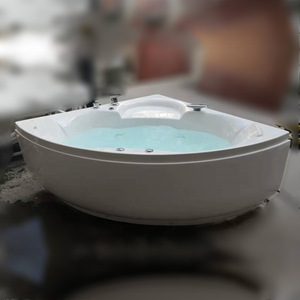Bañera <span class=keywords><strong>de</strong></span> hidromasaje triangular en forma <span class=keywords><strong>de</strong></span> abanico, <span class=keywords><strong>de</strong></span> acrílico, doble, para adultos, pequeña, para esquina <span class=keywords><strong>de</strong></span> apartamento, con temperatura constante, para uso doméstico. - Product Image 4