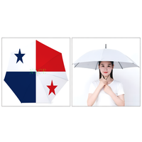 Chapeau parapluie personnalisé avec drapeau national de la Guadeloupe, revêtement intérieur argenté, parapluie de tête en tissu Oxford pour événements festifs et travaux en extérieur