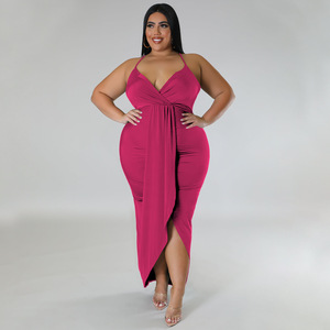 Vêtements sexy dos nu pour femmes de grande <span class=keywords><strong>taille</strong></span> Robe de printemps L-4Xl pour boutique de femmes - Product Image 2