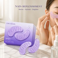 Patchs rafraîchissants pour les yeux, anti-poches et cernes, à la caféine, niacinamide, NAD+, collagène et peptides, marque privée, véganes