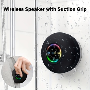 Factory Hot Selling Suction Cup Wireless <b>Speaker</b> <b>Usb</b> Rechargeable Charging Mini Subwoofer Home Bathroom Portable LED <b>Speaker</b> - Product Image 3